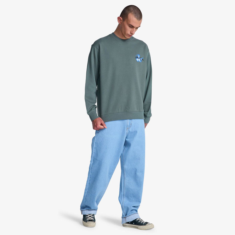 Sudadera RVCA: Af Twin Tulips Crew (Sage Leaf)