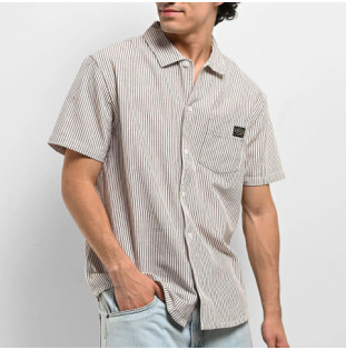 Camisa RVCA: Dayshift Stripe II SS (Natural)