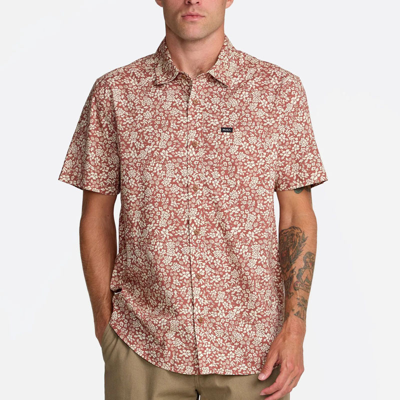 Camisa RVCA: Botanical SS (Rawhide)