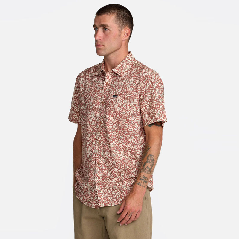 Camisa RVCA: Botanical SS (Rawhide)