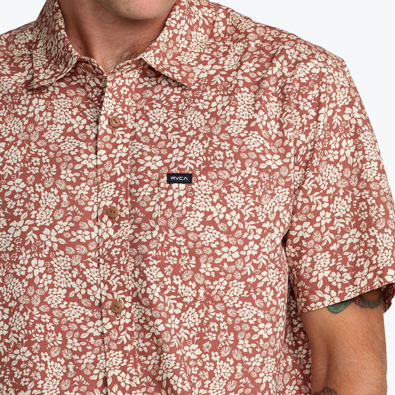 Camisa RVCA: Botanical SS (Rawhide)