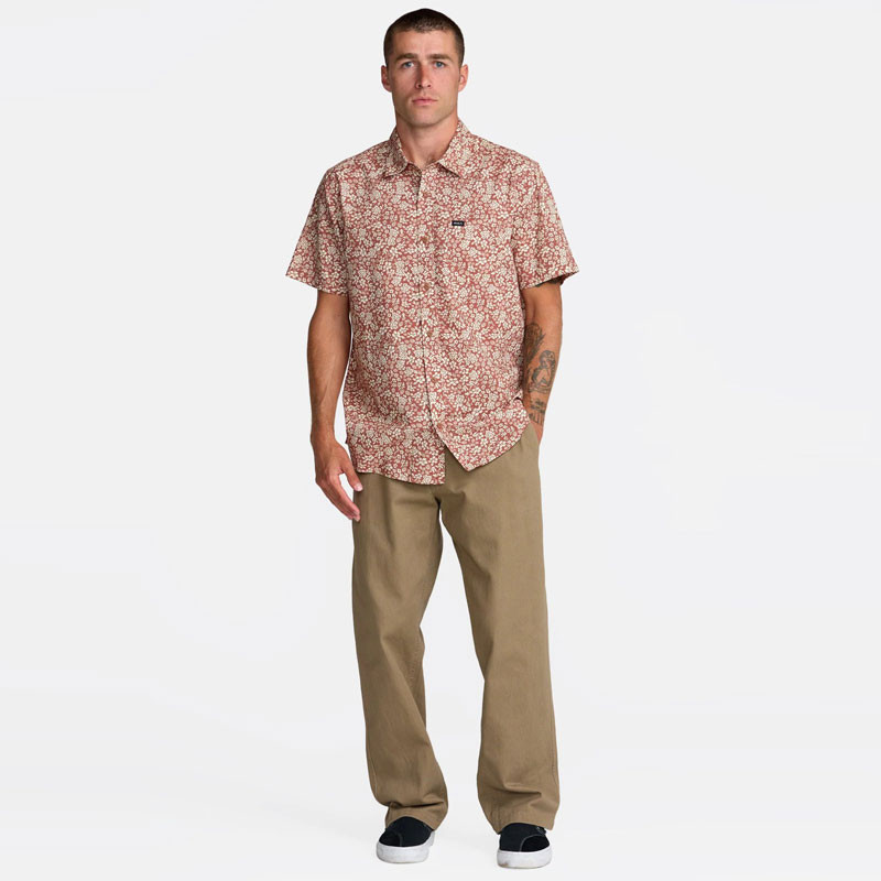 Camisa RVCA: Botanical SS (Rawhide)