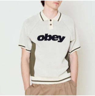 Polo Obey: Obey Sport Polo Sweater (Unbleached Multi)