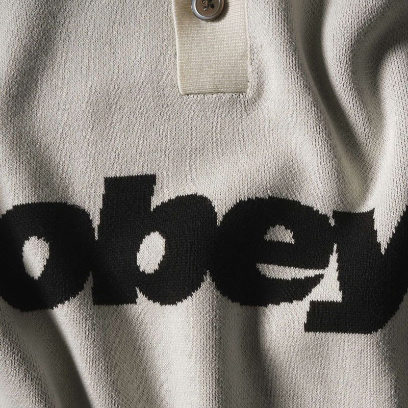 Polo Obey: Obey Sport Polo Sweater (Unbleached Multi)