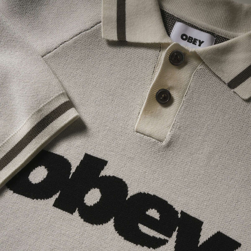 Polo Obey: Obey Sport Polo Sweater (Unbleached Multi)