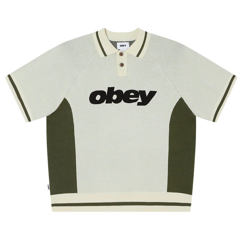 Polo Obey: Obey Sport Polo Sweater (Unbleached Multi)