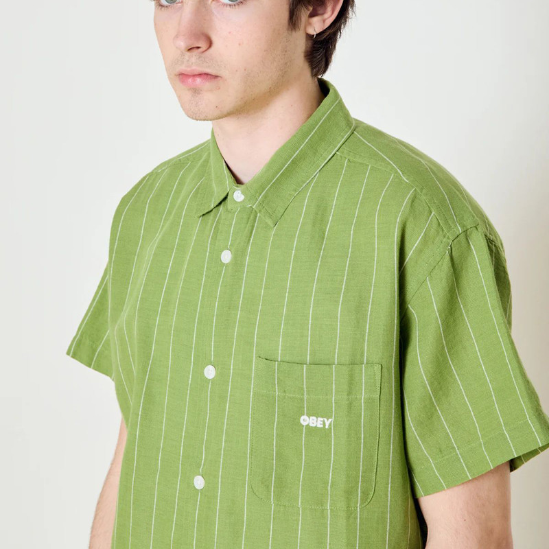 Camisa Obey: Joe Woven (Piquant Green Multi)