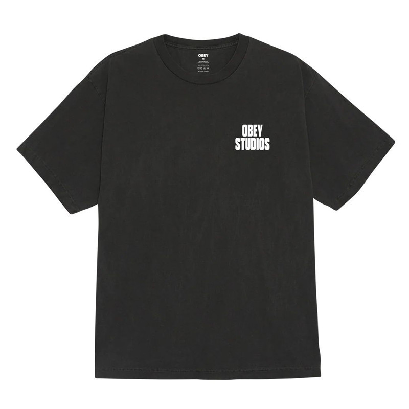 Camiseta Obey: Obey Stamped (Pigment Dusty Black)