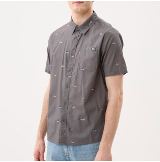 Camisa Salty Crew: Crew SS Button Up (Charcoal)