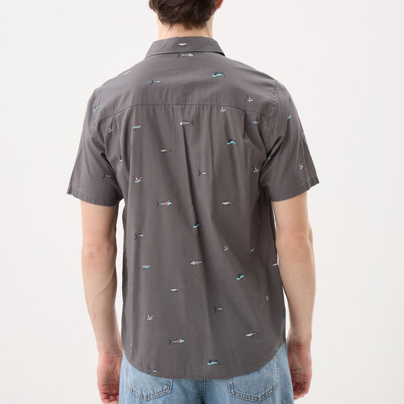 Camisa Salty Crew: Crew SS Button Up (Charcoal)