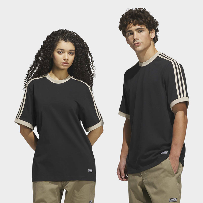 Camiseta Adidas: Fsbs Ringer Tee (Black Khaki)