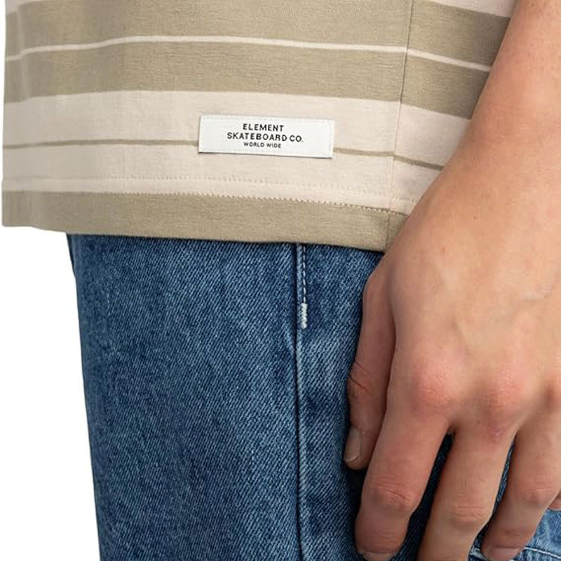 Camiseta Element: Icon Label Pkt (Oat Milk/Aluminium)
