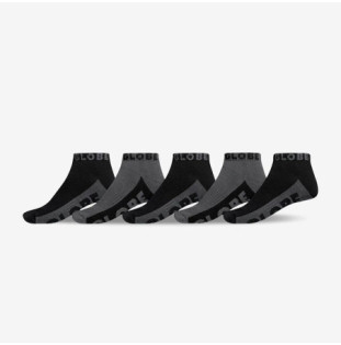 Calcetines Globe: BG Ankle Sock 5 Pack (Black Grey)