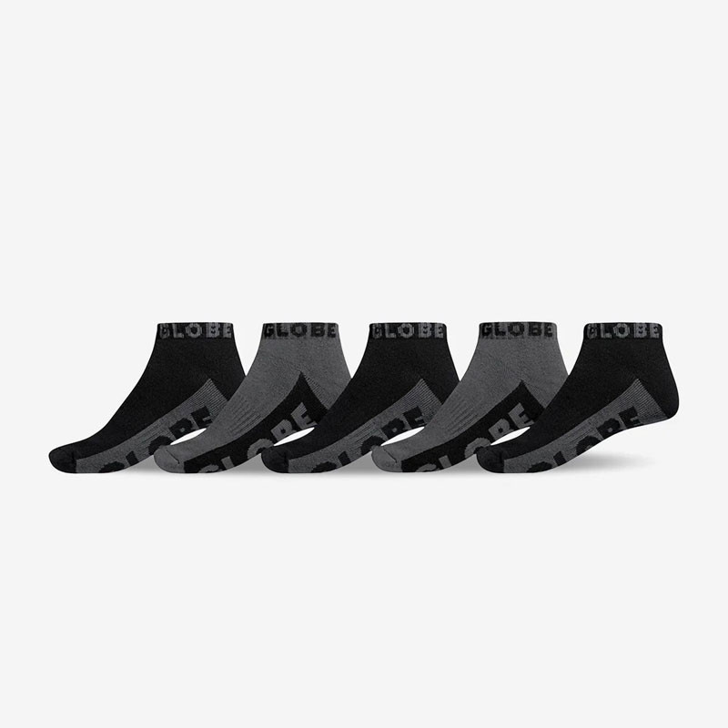 Calcetines Globe: BG Ankle Sock 5 Pack (Black Grey)