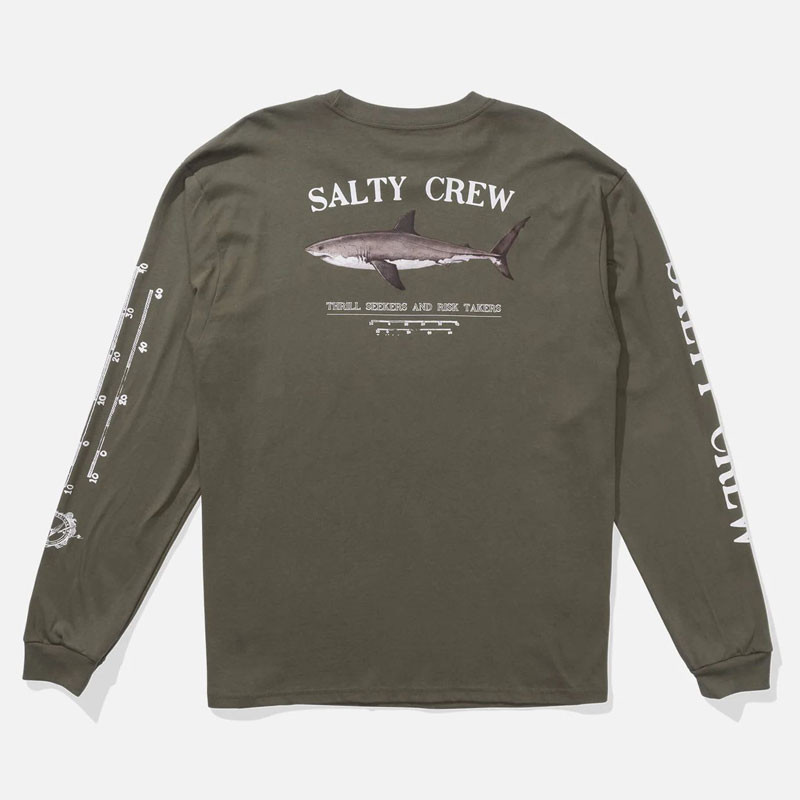 Camiseta Salty Crew: Bruce LS Tee (Dusty Olive)