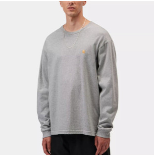 Camiseta Carhartt WIP: LS Chase T-Shirt (Grey Heather Gold)
