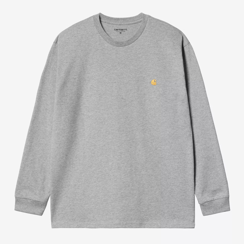 Camiseta Carhartt WIP: LS Chase T-Shirt (Grey Heather Gold)