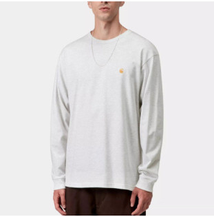 Camiseta Carhartt WIP: LS Chase T-Shirt (Ash Heather Gold)