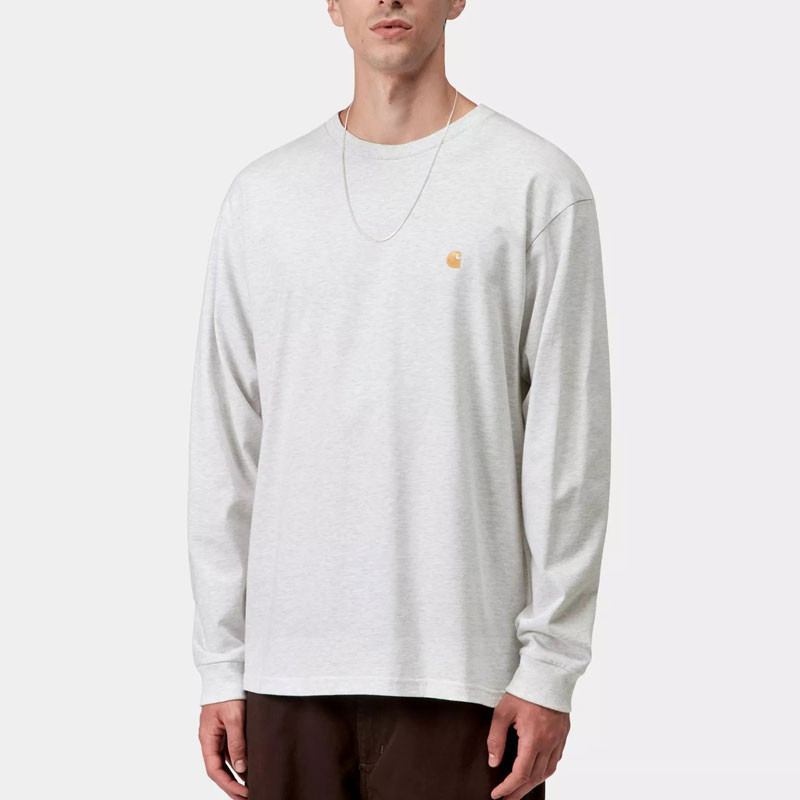 Camiseta Carhartt WIP: LS Chase T-Shirt (Ash Heather Gold)