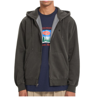 Sudadera Volcom: Single Stone Pw Zip (Rinsed Black)