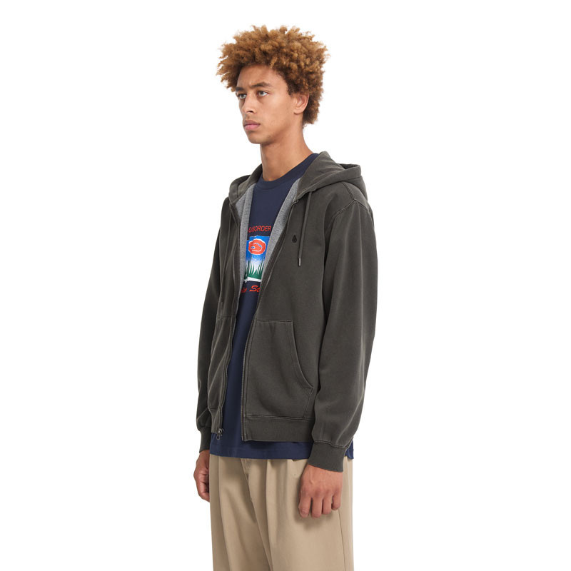 Sudadera Volcom: Single Stone Pw Zip (Rinsed Black)