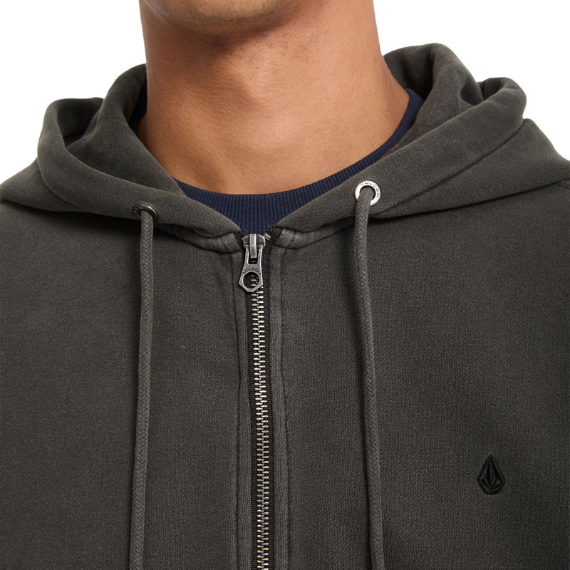 Sudadera Volcom: Single Stone Pw Zip (Rinsed Black)