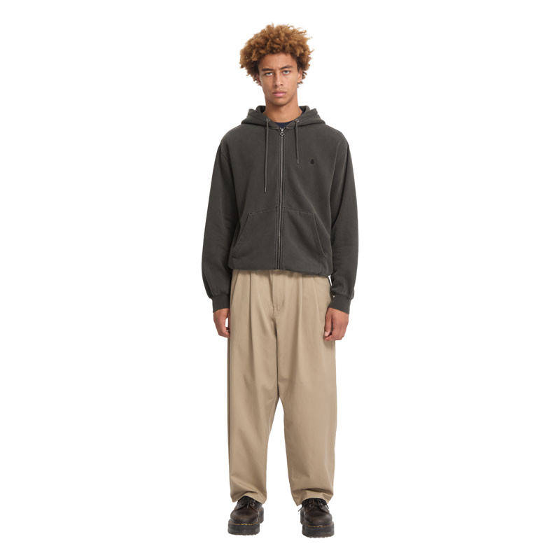 Sudadera Volcom: Single Stone Pw Zip (Rinsed Black)
