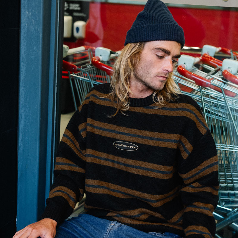 Jersey Volcom: Striperstand Sweater (Black)