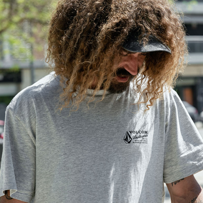 Camiseta Volcom: Workwear Bsc Sst (Heather Grey)