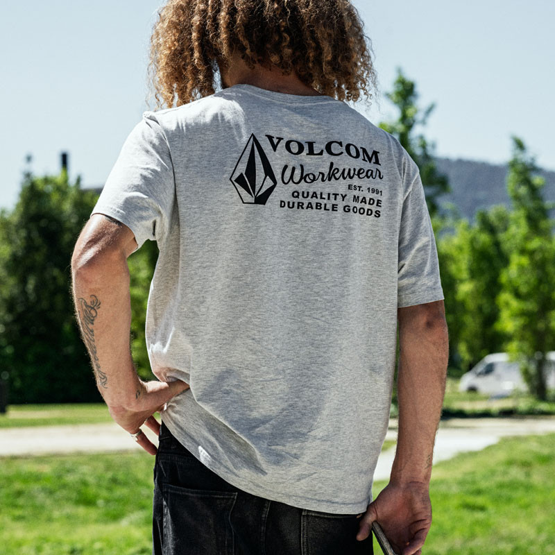 Camiseta Volcom: Workwear Bsc Sst (Heather Grey)