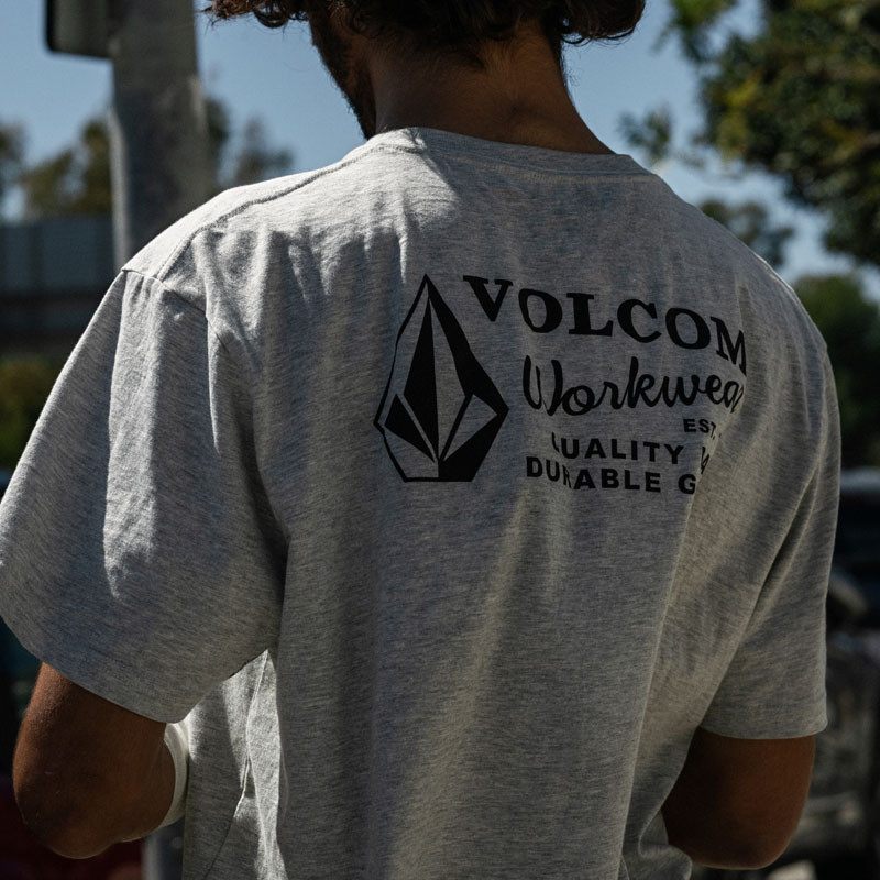Camiseta Volcom: Workwear Bsc Sst (Heather Grey)