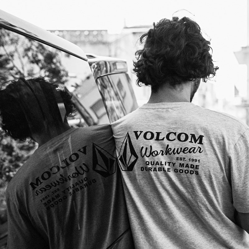Camiseta Volcom: Workwear Bsc Sst (Heather Grey)
