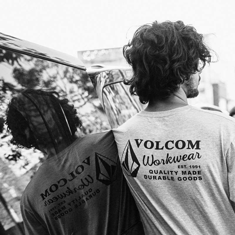 Camiseta Volcom: Workwear Bsc Sst (Heather Grey)