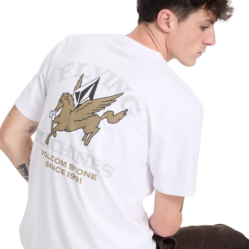 Camiseta Volcom: Flying Machine Sst (White)
