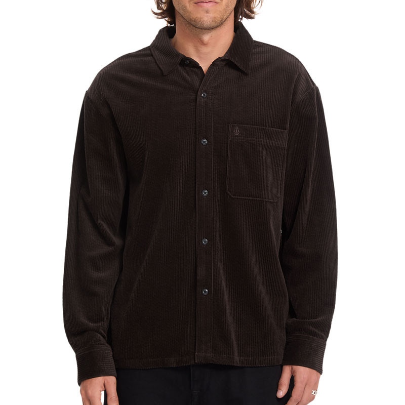 Camisa Volcom: Fostered II Cord LS (Cacao)