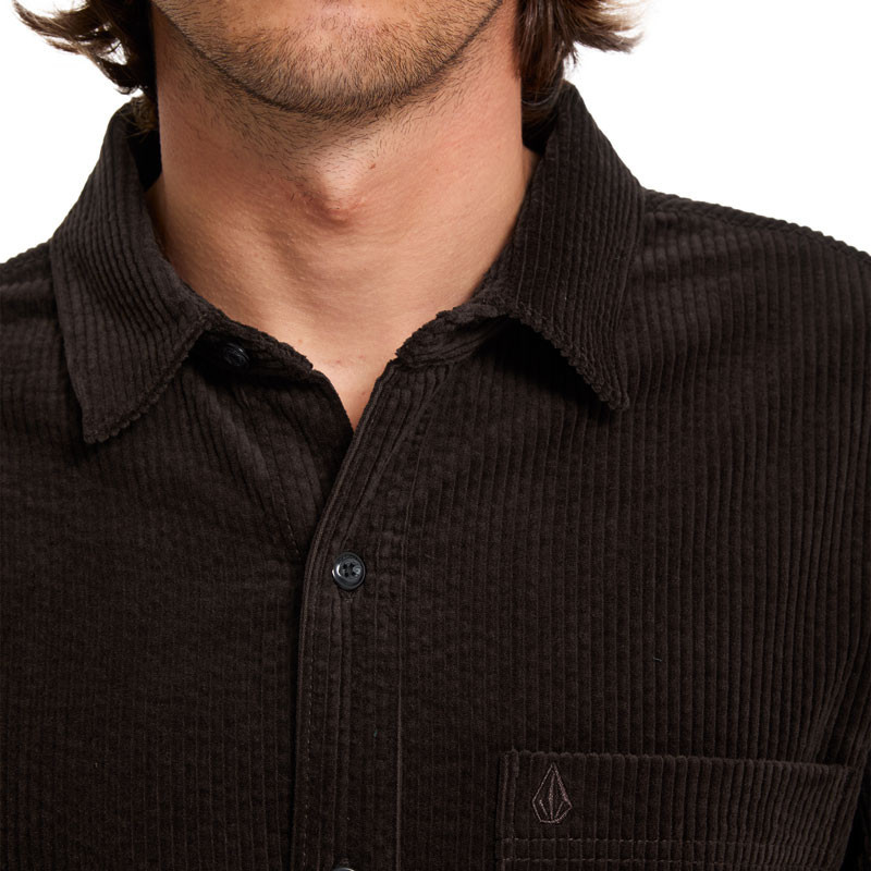 Camisa Volcom: Fostered II Cord LS (Cacao)