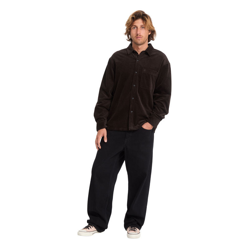 Camisa Volcom: Fostered II Cord LS (Cacao)