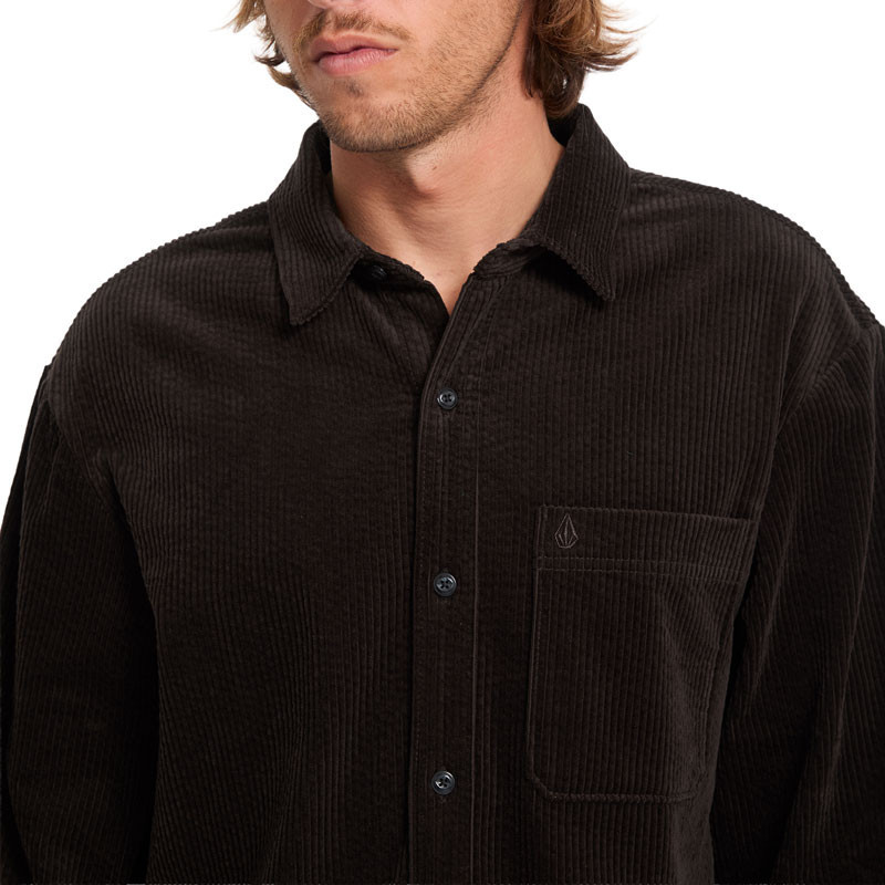 Camisa Volcom: Fostered II Cord LS (Cacao)