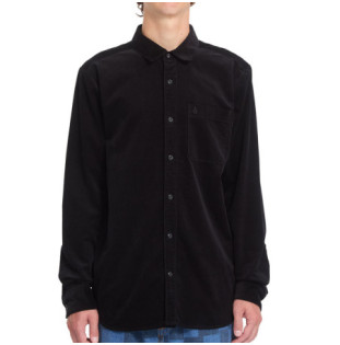 Camisa Volcom: Zander Cord LS (Black Combo)