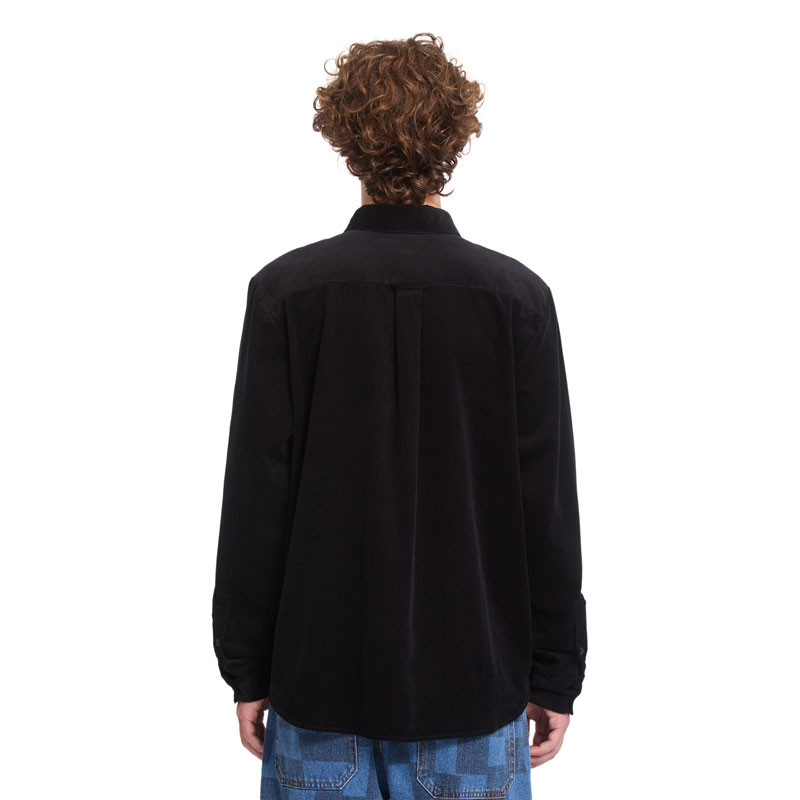 Camisa Volcom: Zander Cord LS (Black Combo)