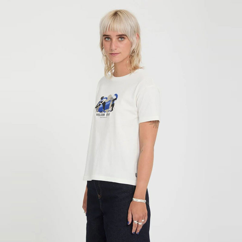 Camiseta Volcom: Fa Carrau  SS Tee 2 (Off White)