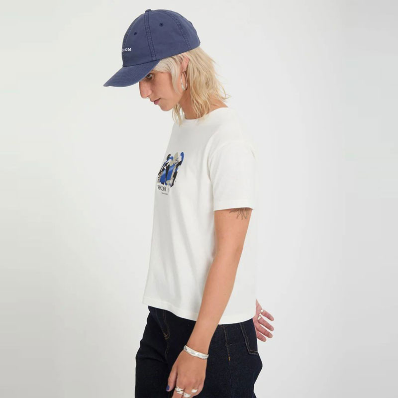 Camiseta Volcom: Fa Carrau  SS Tee 2 (Off White)
