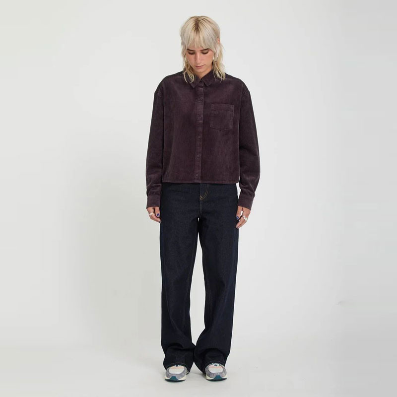 Camisa Volcom: Weellow Cord Shirt (Raisin)