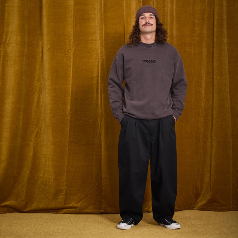 Sudadera Volcom: Big Stone Crew (Raisin)