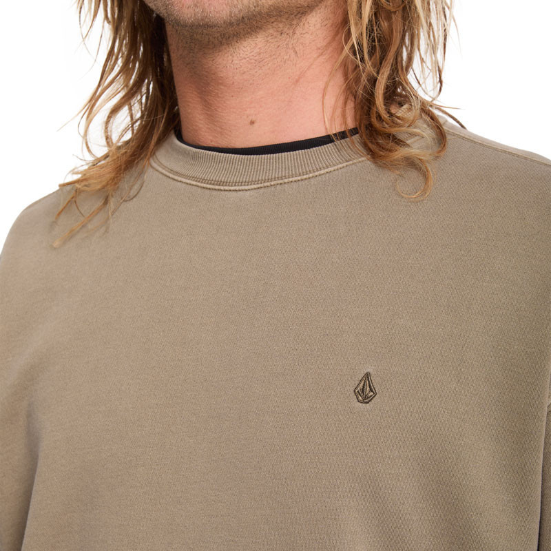 Sudadera Volcom: Single Stone Pw Crew (Earth)