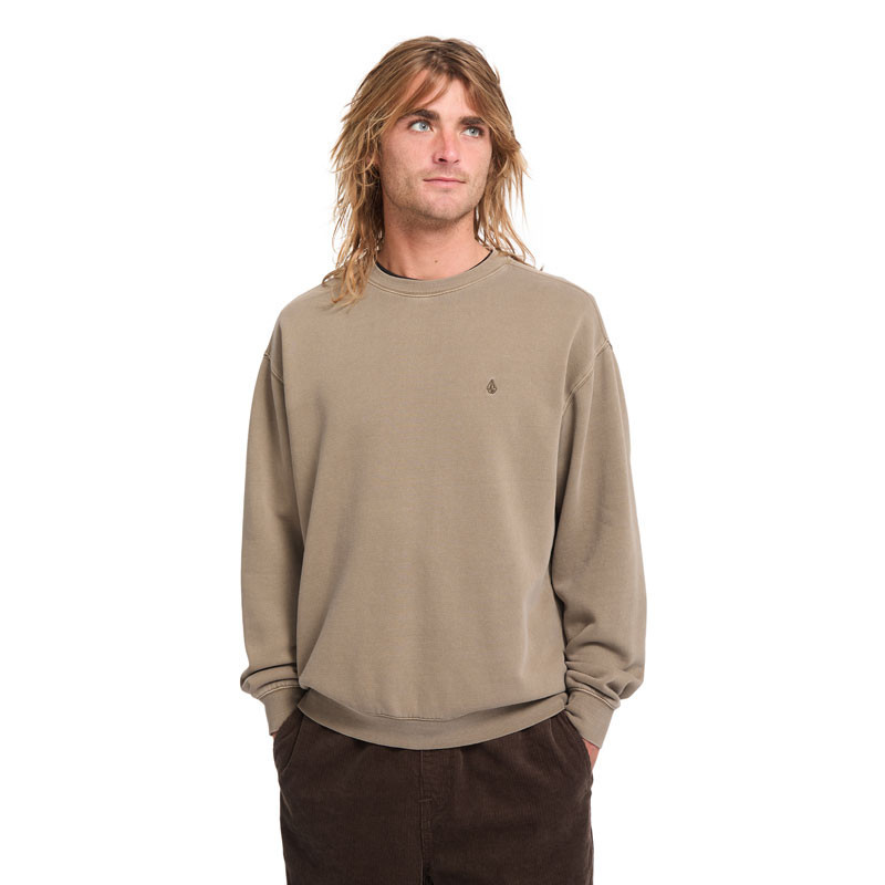 Sudadera Volcom: Single Stone Pw Crew (Earth)