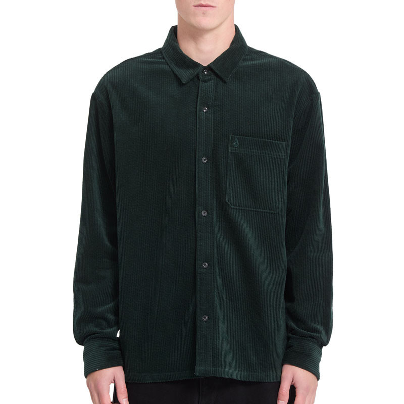 Camisa Volcom: Fostered II Cord LS (Scarab)