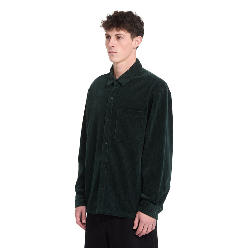 Camisa Volcom: Fostered II Cord LS (Scarab)