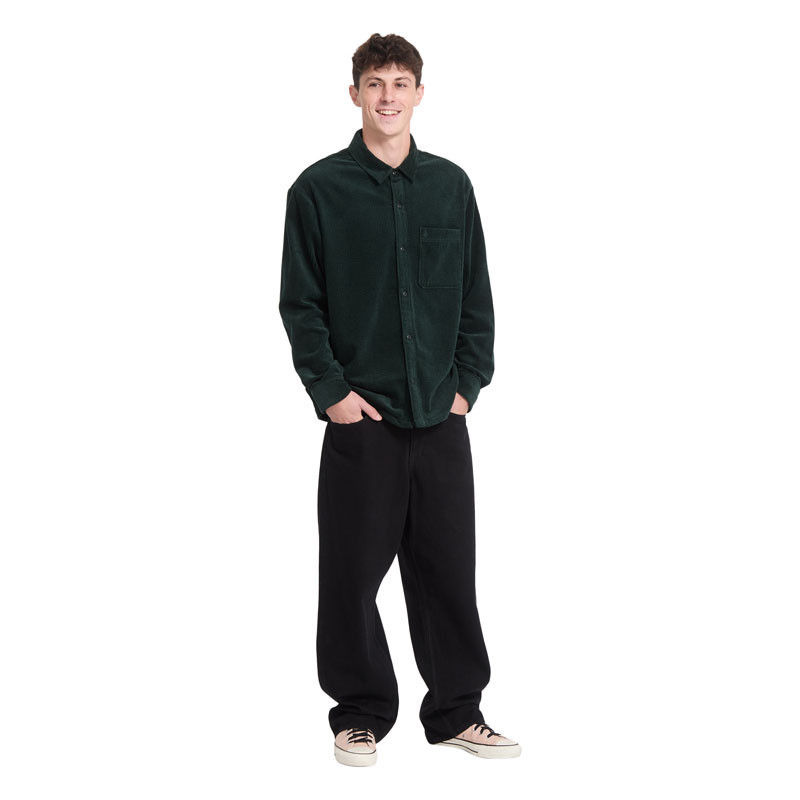 Camisa Volcom: Fostered II Cord LS (Scarab)