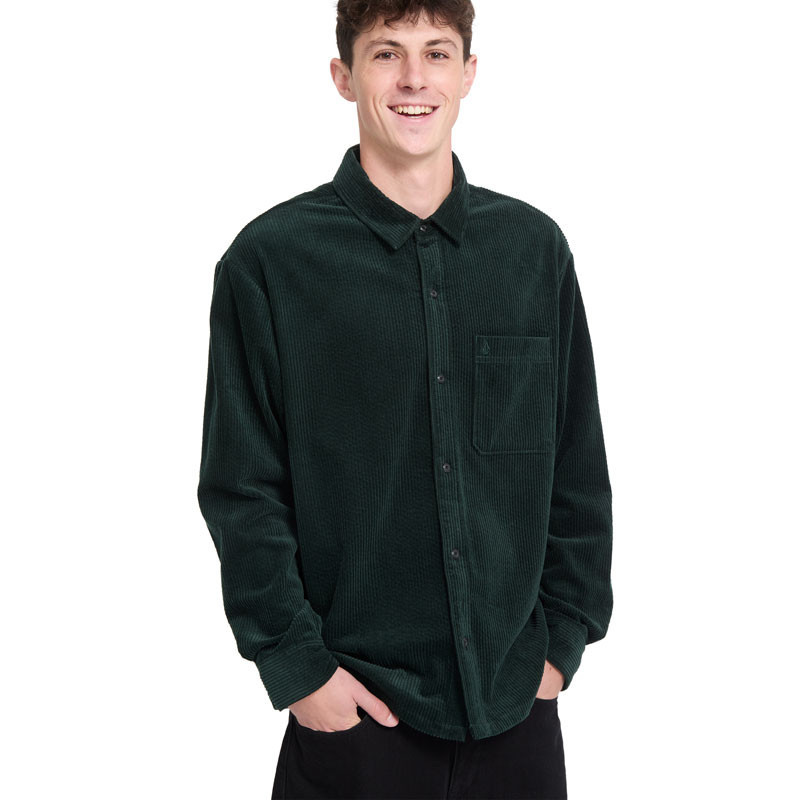 Camisa Volcom: Fostered II Cord LS (Scarab)